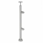 Round End Glass Railing Post