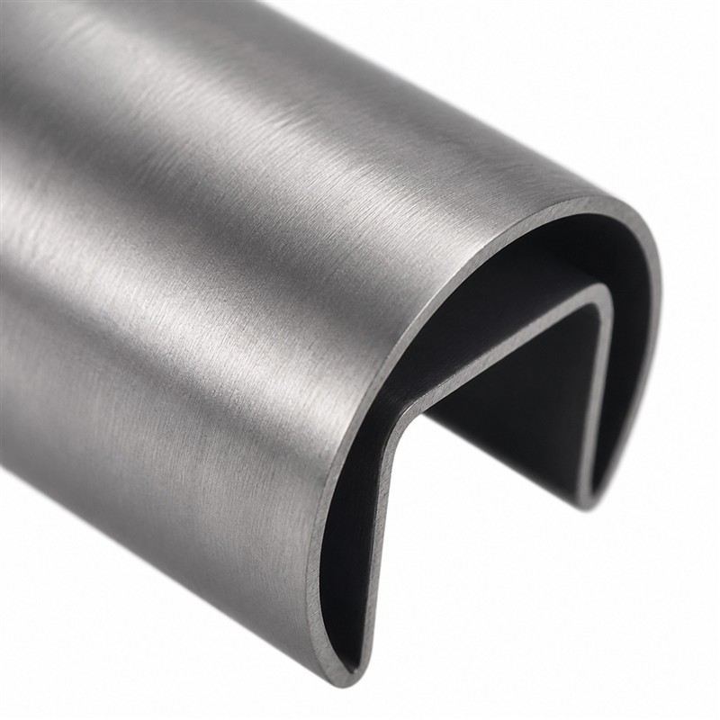 Round Slotted Glass Handrail Tube