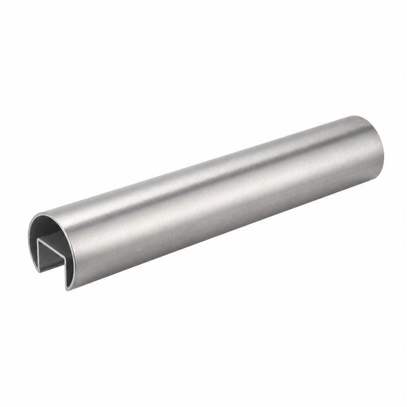 Round Slotted Glass Handrail Tube