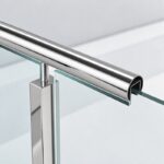 Reflective Silver Round Slotted Glass Handrail Tube
