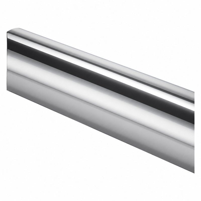Reflective Silver Round Slotted Glass Handrail Tube