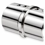Reflective Silver Inline Round Slotted Top-rail Connector