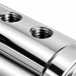 Reflective Silver Inline Round Slotted Top-rail Connector