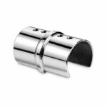 Reflective Silver Inline Round Slotted Top-rail Connector