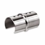 Reflective Silver Inline Round Slotted Top-rail Connector
