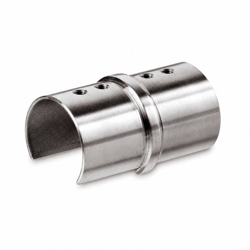 Reflective Silver Inline Round Slotted Top-rail Connector