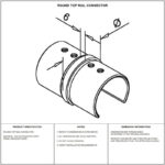 Reflective Silver Inline Round Slotted Top-rail Connector