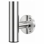 Reflective Silver Side-mounted Glass Railing End Post