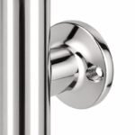 Reflective Silver Side-mounted Glass Railing End Post