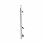 Reflective Silver Side-mounted Glass Railing End Post