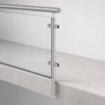 Side-mounted Inline Glass Railing Post