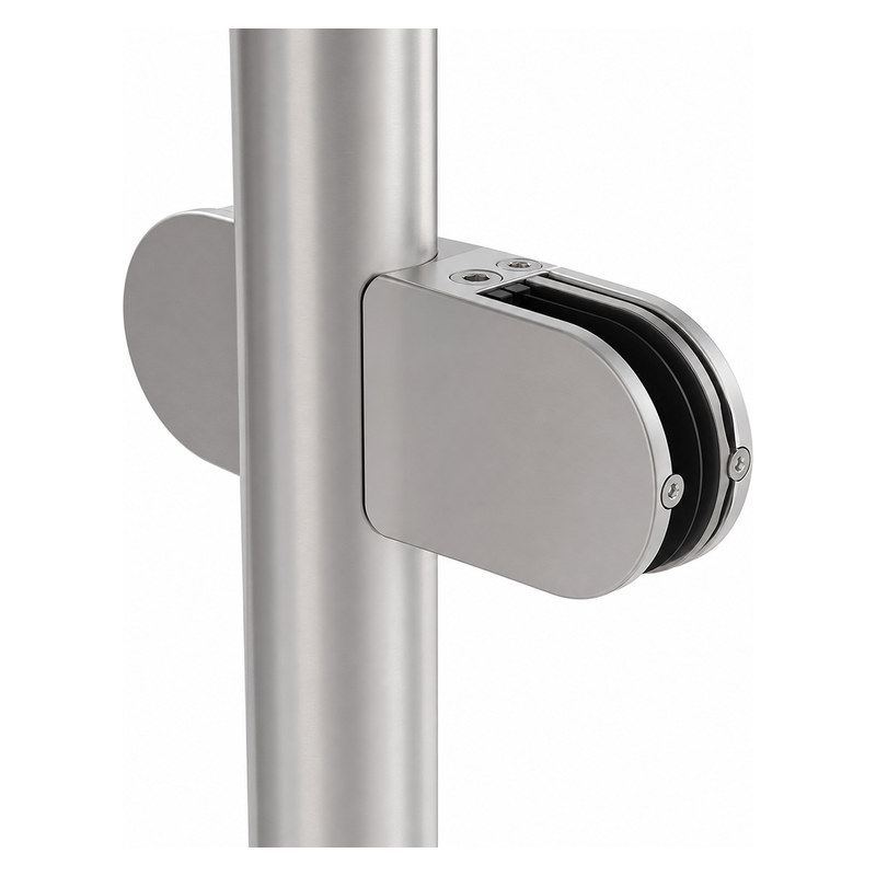 Side-mounted Inline Glass Railing Post