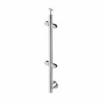 Reflective Silver Side-mounted Inline Glass Railing Post
