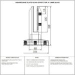 Chamfered-head Square-base Glass Spigot