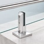 Reflective Silver Chamfered-head Square-base Glass Spigot