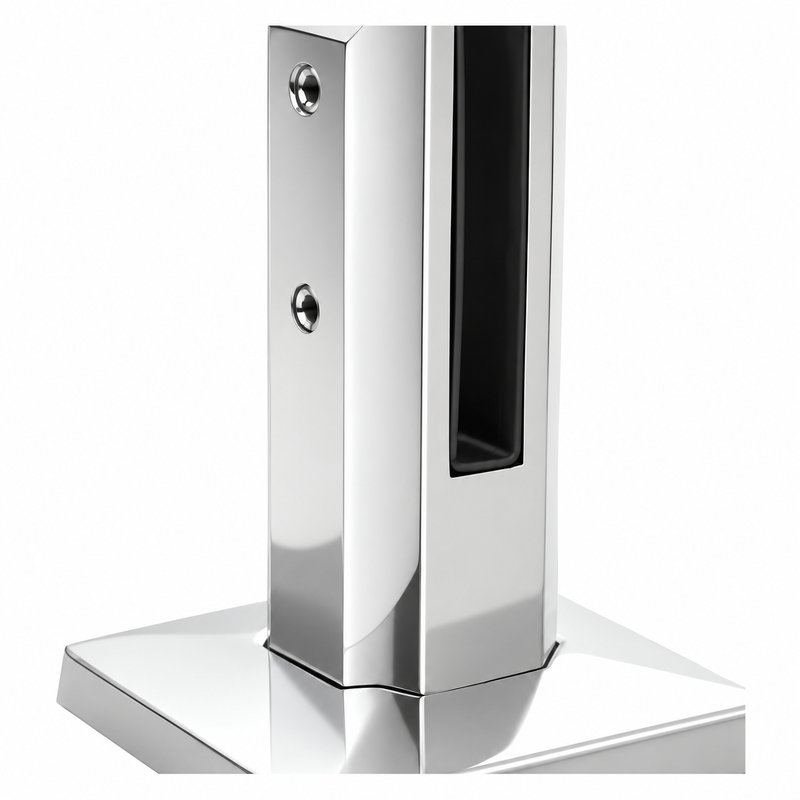 Reflective Silver Chamfered-head Square-base Glass Spigot