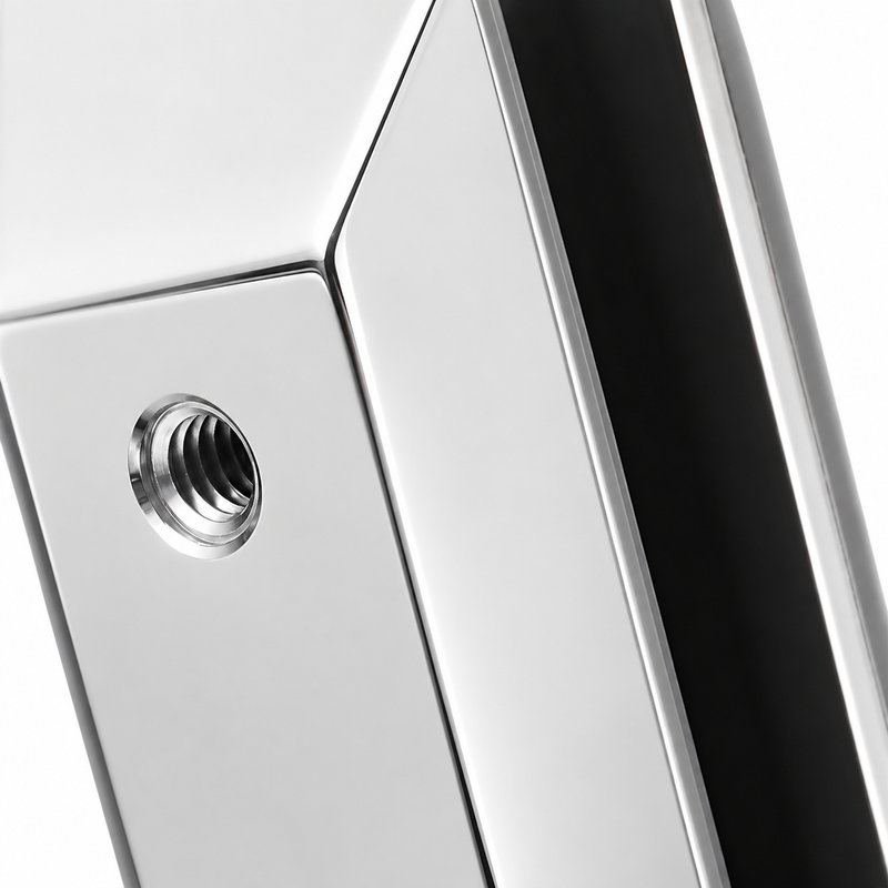 Reflective Silver Chamfered-head Square-base Glass Spigot