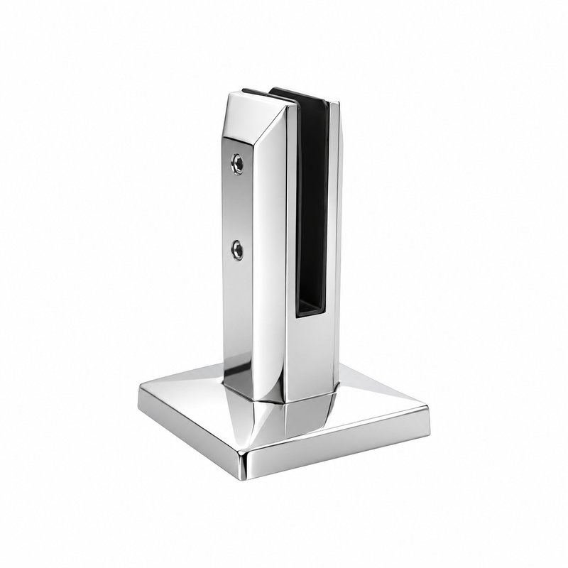 Reflective Silver Chamfered-head Square-base Glass Spigot