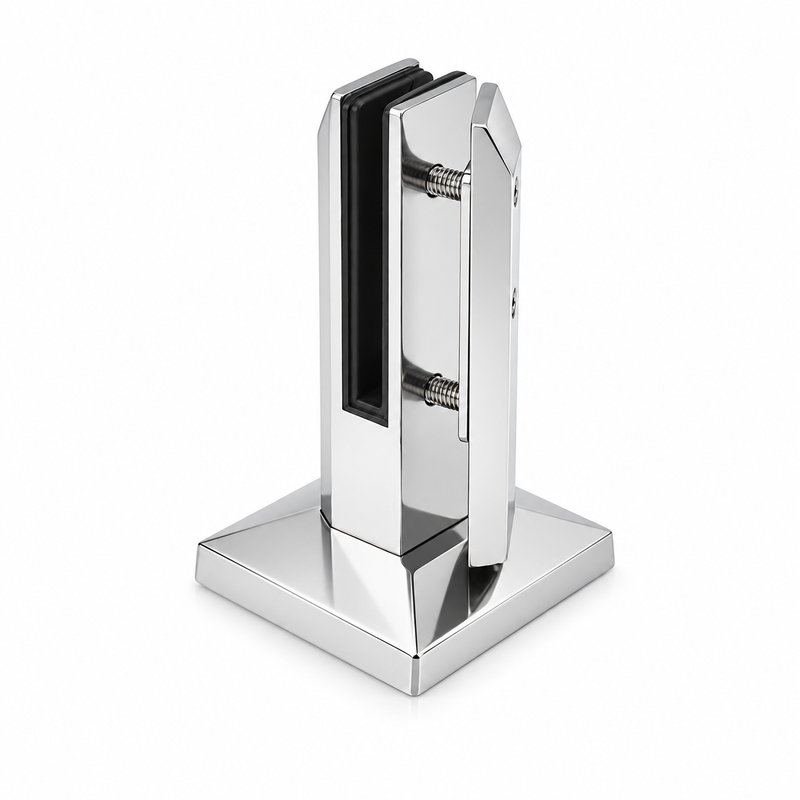 Reflective Silver Chamfered-head Square-base Glass Spigot