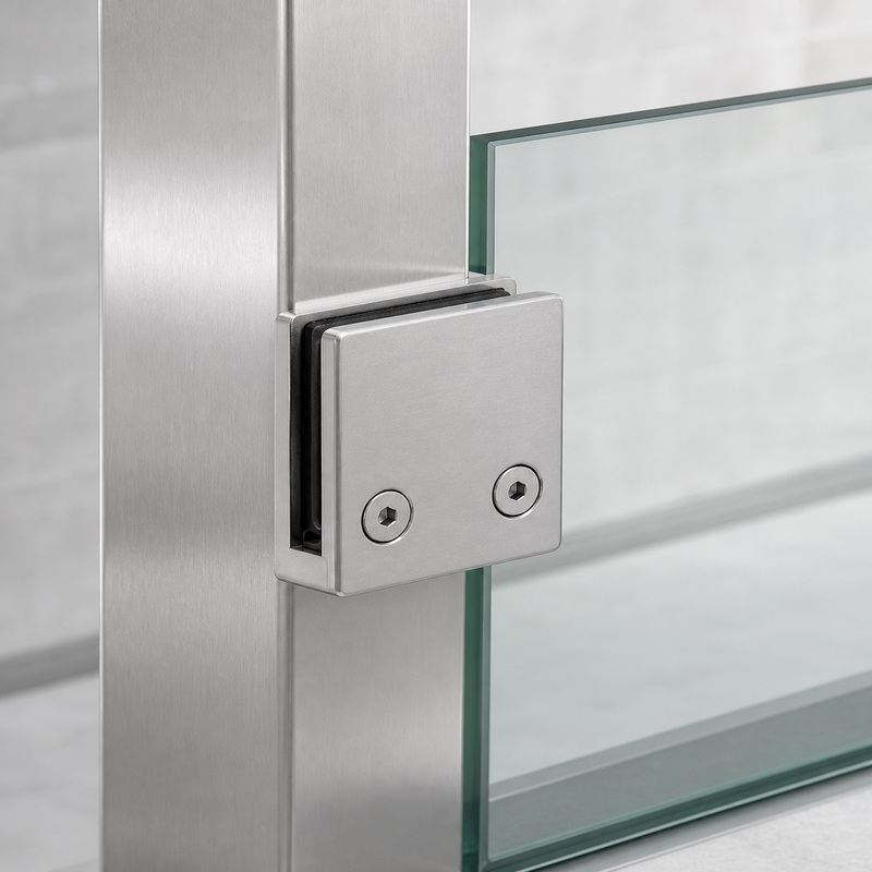 Square Glass Clamp with Lower Face Screws