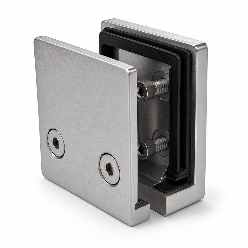 Square Glass Clamp with Lower Face Screws