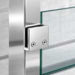 Reflective Silver Square Glass Clamp with Lower Face Screws