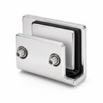 Reflective Silver Square Glass Clamp with Lower Face Screws
