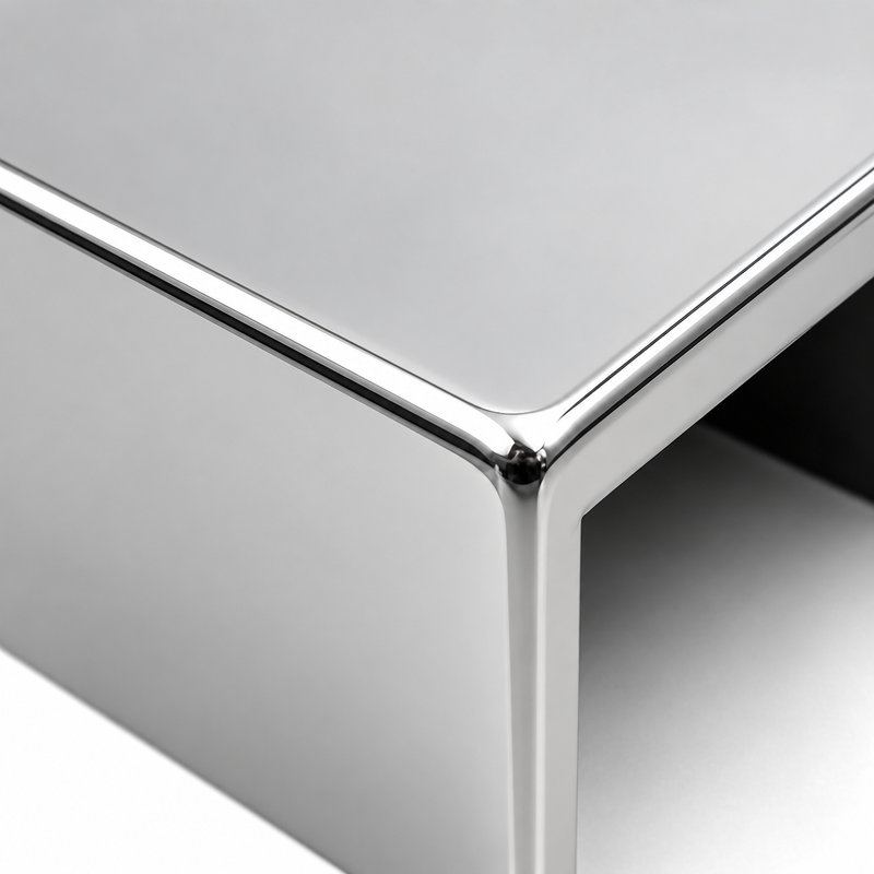 Reflective Silver Square Glass Railing End Cap