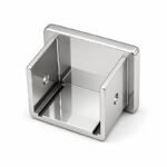 Reflective Silver Square Glass Railing End Cap