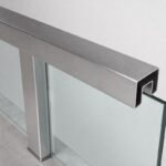 Square Slotted Glass Handrail Tube