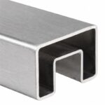 Square Slotted Glass Handrail Tube