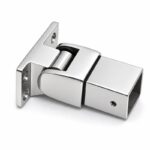Reflective Silver Pivoting Square Handrail Wall Connector