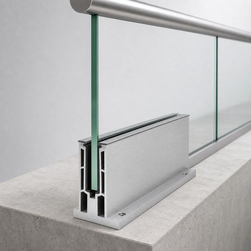 Flanged Top-mount Glass Railing Base Shoe