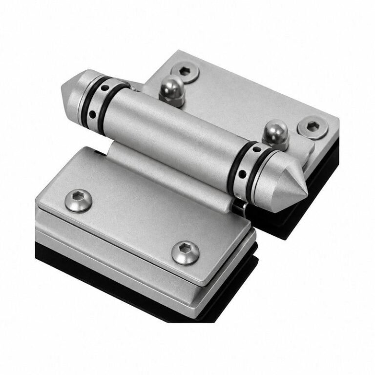Bolt-Plate Glass-to-Glass Pool Gate Hinge — Matte silver appearance concept