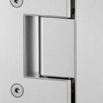Rectangular Glass-to-Glass Pool Gate Hinge — Matte silver appearance concept
