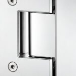 Rectangular Glass-to-Glass Pool Gate Hinge — Polished silver appearance concept