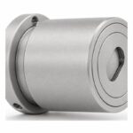 Slotted-Cap Pool Fence Glass Adapter — Matte silver appearance concept