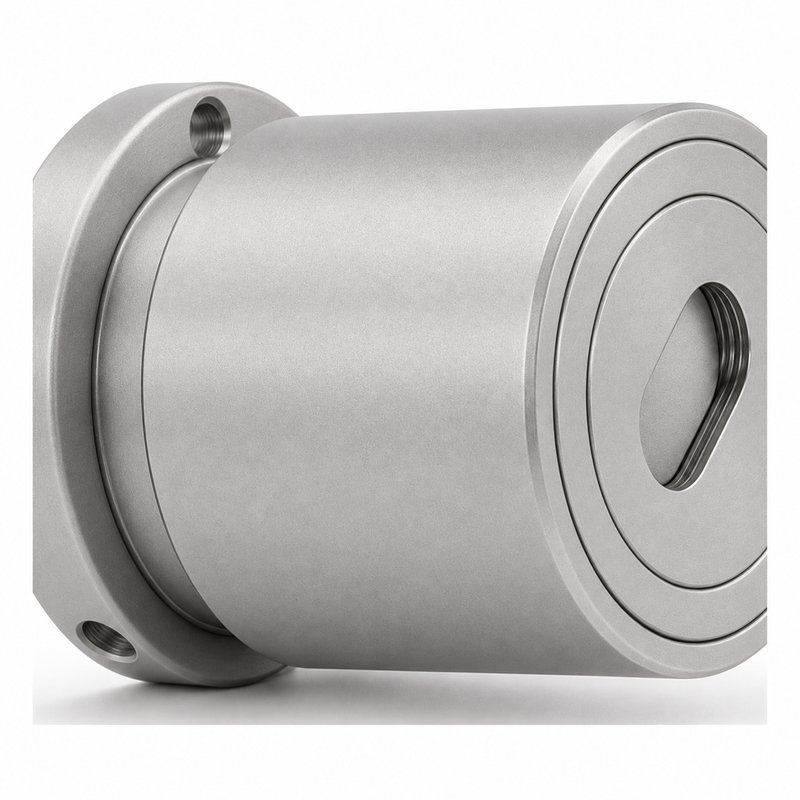 Slotted-Cap Pool Fence Glass Adapter — Matte silver appearance concept