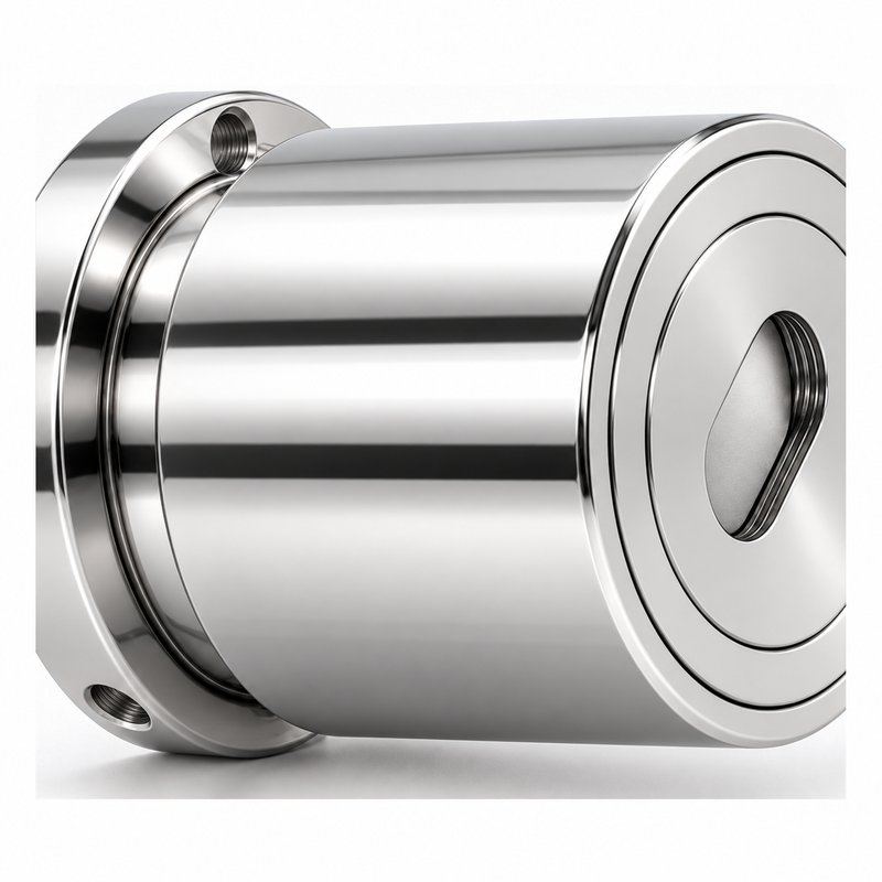 Slotted-Cap Pool Fence Glass Adapter — Polished silver appearance concept