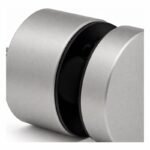 Threaded-Stud Glass Pool Fence Standoff — Matte silver appearance concept