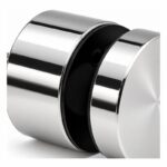 Threaded-Stud Glass Pool Fence Standoff — Polished silver appearance concept