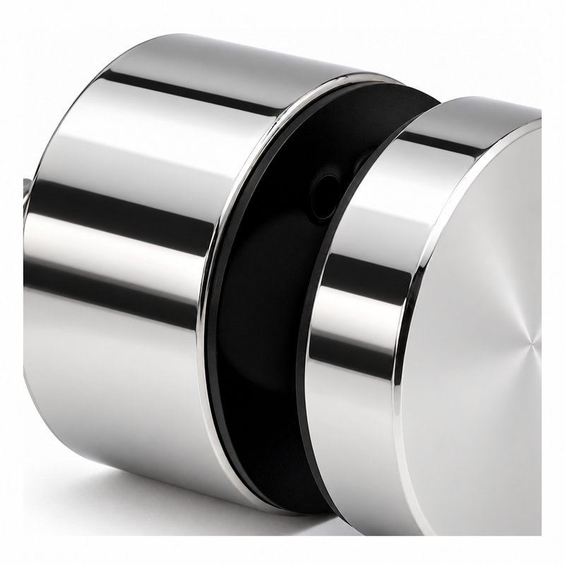Threaded-Stud Glass Pool Fence Standoff — Polished silver appearance concept