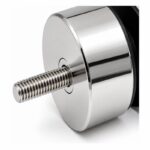 Threaded-Stud Glass Pool Fence Standoff — Polished silver appearance concept
