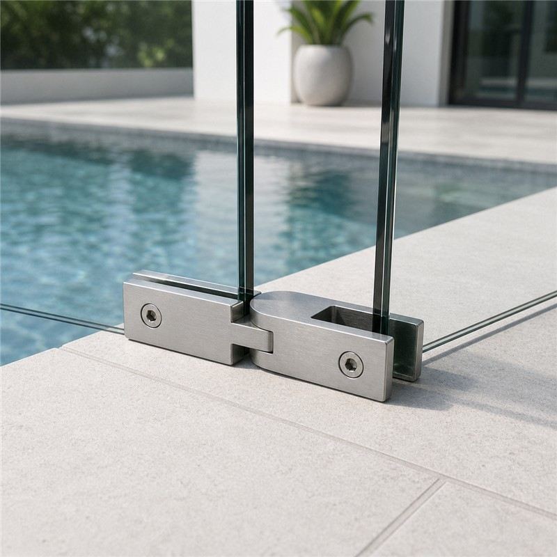 Pivoting Glass Pool Fence Connector