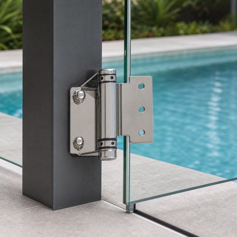 Flat-Leaf Pool Gate Hinge with Acorn Nuts