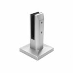 Silver Square Cover-Plate Pool Fence Spigot