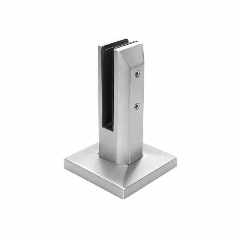 Silver Square Cover-Plate Pool Fence Spigot