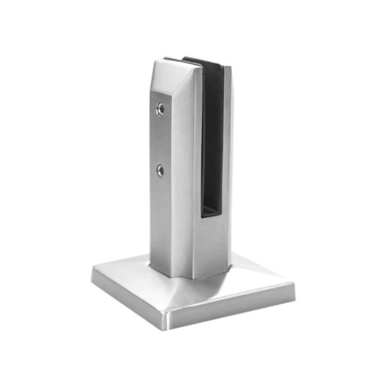Silver Square Cover-Plate Pool Fence Spigot