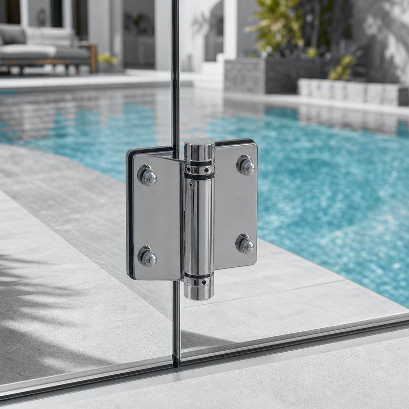 Acorn-Nut Glass-to-Glass Pool Gate Hinge