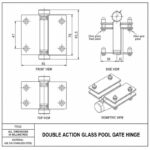 Acorn-Nut Glass-to-Glass Pool Gate Hinge